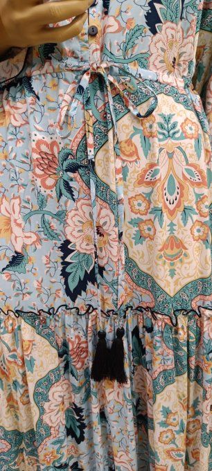 ROBE LONGUE CANTIK COULEUR BLEU