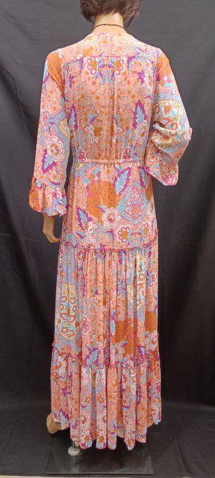 ROBE LONGUE CANTIK COULEUR PECHE
