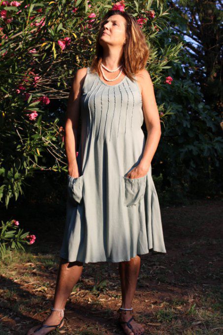 ROBE LIDIA VERT D EAU