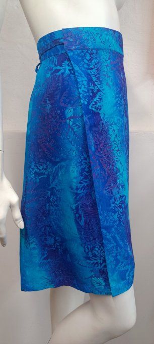 JUPE TRAPEZE BLEU