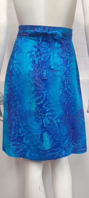 JUPE TRAPEZE BLEU