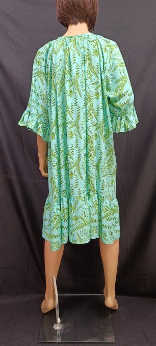 ROBE MEGA BLEU VERT