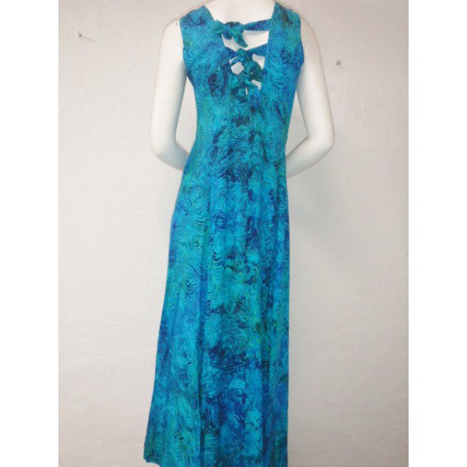 ROBE CARLI BLEU VERT