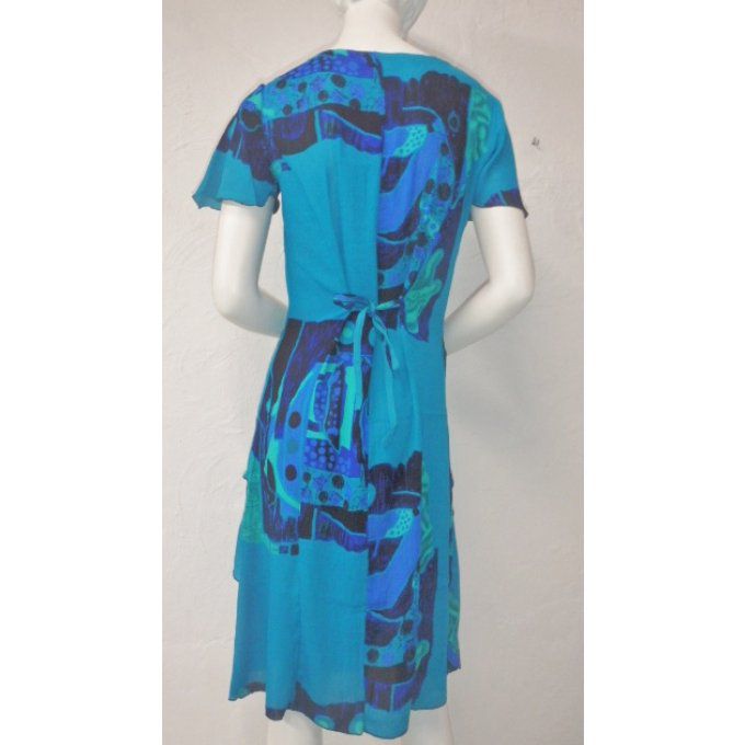 ROBE COCO MANCHE TURQUOISE