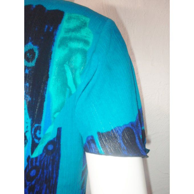 ROBE COCO MANCHE TURQUOISE