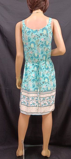 ROBE COURTE MIRABELLE FLO BLEU