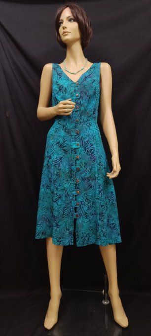 ROBE SAMA BLEU/VERT