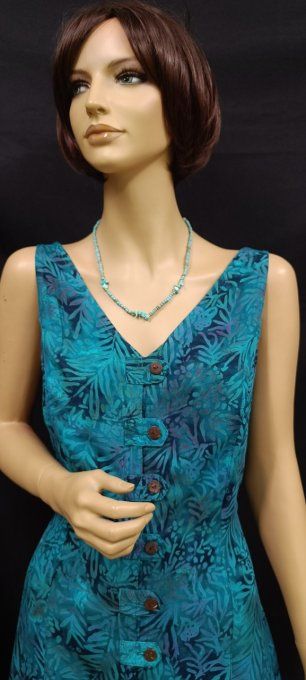 ROBE SAMA BLEU/VERT