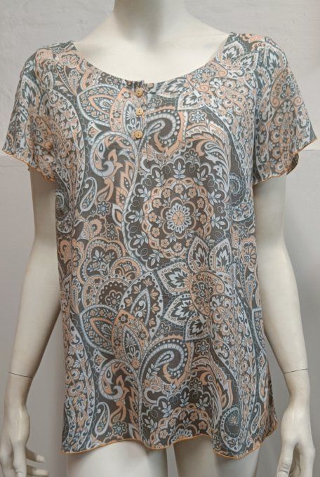 TUNIQUE MILLA GRIS/PECHE